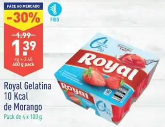 ALDI Royal Gelatina 10 Kcal de Morango 4 x 100g promoção