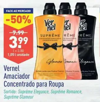 ALDI Vernel Amaciador Concentrado para Roupa 1,05L promoção