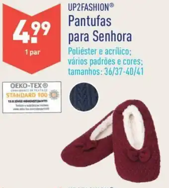 ALDI Up2Fashion Pantufas para Senhora 36/37-40/41 promoção