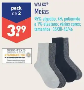 ALDI Walkx Meias 35/38-43/46 promoção