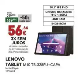 Radio Popular LENOVO TABLET M10 TB-328FU+CAPA promoção