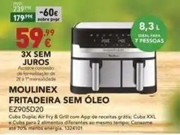 Radio Popular MOULINEX FRITADEIRA SEM ÓLEO promoção