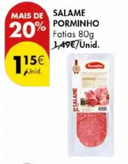 Pingo Doce SALAME PORMINHO Fatias 80g promoção