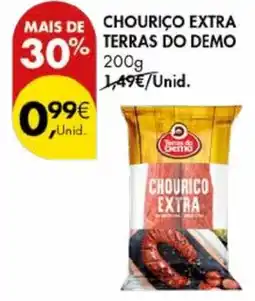 Pingo Doce CHOURICO EXTRA TERRAS DO DEMO 200g promoção