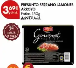 Pingo Doce PRESUNTO SERRANO JAMONES ARROYO Fatias 150g promoção