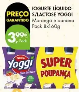 Pingo Doce IOGURTE LÍQUIDO S/LACTOSE YOGGI Pack 8x160g promoção