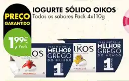 Pingo Doce IOGURTE SÓLIDO OIKOS pack 4x110g promoção