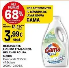 Intermarché Gama - detergente líquido p/ maquina de lavar roupa promoção