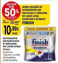 Intermarché Finish - detergente em pastilhas p/ maquina de lavar loica promoção