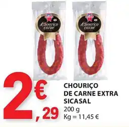 E.Leclerc CHOURIÇO DE CARNE EXTRA SICASAL 200g promoção