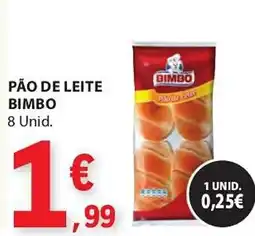 E.Leclerc PÃO DE LEITE BIMBO 8 Unid. promoção