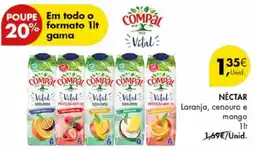 Pingo Doce NECTAR Laranja, cenoura e manga 1lt promoção