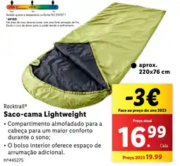 Lidl Rocktrail Saco-cama Lightweight promoção