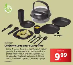Lidl Rocktrail Conjunto Louça para Campismo promoção