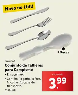 Lidl Ernesto Conjunto de Talheres para Campismo promoção
