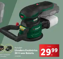 Lidl Parkside Lixadora Excêntrica 20 V sem Bateria promoção
