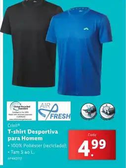 Lidl Crivit T-shirt Desportiva para Homem promoção