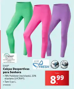 Lidl Crivit Calças Desportivas para Senhora promoção