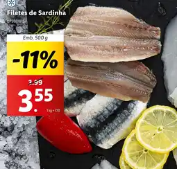 Lidl Filetes de Sardinha Emb. 500 g promoção