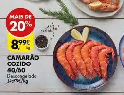 Pingo Doce CAMARÃO COZIDO 40/60 Descongelado kg promoção