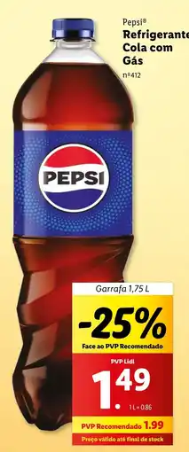 Pepsi Refrigerante Cola com Gás Garrafa 1,75 L