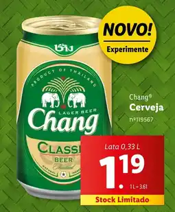 Lidl Chang Cerveja Lata 0,33 L promoção