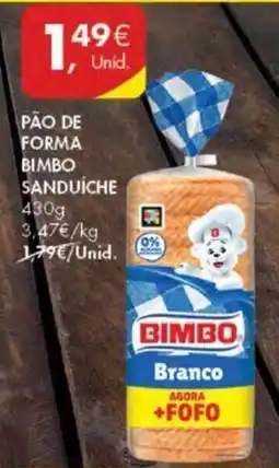Pingo Doce PÃO DE FORMA BIMBO SANDUÍCHE 430g promoção