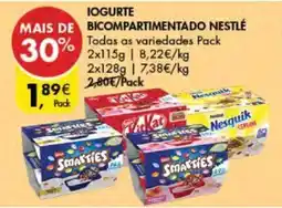 Pingo Doce IOGURTE BICOMPARTIMENTADO NESTLÉ promoção
