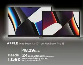 El Corte Inglés Apple macbook air 13" ou macbook pro 13" promoção