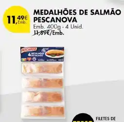 Pingo Doce MEDALHÕES DE SALMÃO PESCANOVA Emb. 400g-4 Unid. promoção