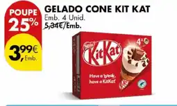 Pingo Doce GELADO CONE KIT KAT Emb. 4 Unid. promoção