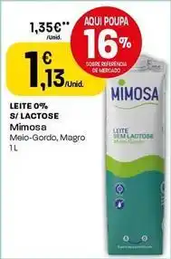 Intermarché Mimosa - leite 0% s/ lactose promoção