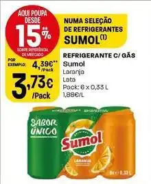 Intermarché Sumol - refrigerante c/ gas promoção