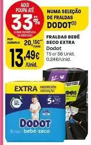 Intermarché Dodot - fraldas bebé seco extra promoção