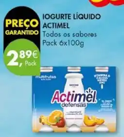 Pingo Doce IOGURTE LÍQUIDO ACTIMEL Pack 6x100g promoção