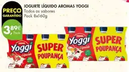 Pingo Doce IOGURTE LÍQUIDO AROMAS YOGGI Todos os sabores Pack 8x160g promoção