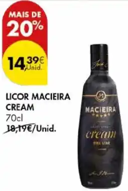 Pingo Doce LICOR MACIEIRA CREAM 70cl promoção