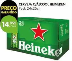 Pingo Doce CERVEJA C/ÁLCOOL HEINEKEN Pack 24x25cl promoção