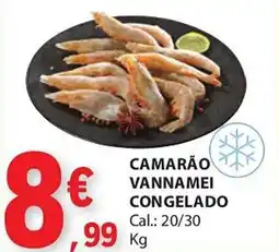 E.Leclerc CAMARÃO VANNAMEI CONGELADO Cal.: 20/30 kg promoção