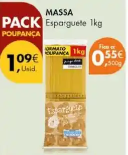 Pingo Doce MASSA Esparguete 1kg promoção
