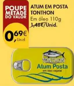 Pingo Doce ATUM EM POSTA TONTHON Em óleo 110g promoção
