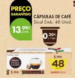 Pingo Doce CÁPSULAS DE CAFÉ Sical Emb. 48 Unid. promoção