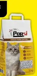Porsi - areia p/ gatos 100% natural