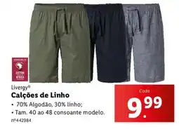 Lidl Livergy Calções de Linho promoção