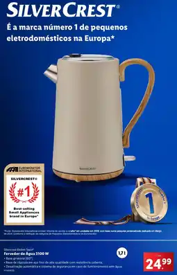 Lidl Silvercrest Kitchen Tools Fervedor de Água 3100 W promoção