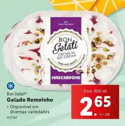 Lidl Bon Gelati Gelado Remoinho Emb. 900 ml promoção