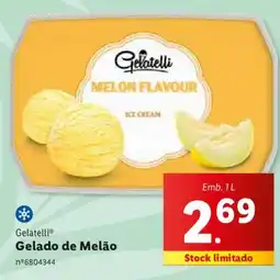 Lidl Gelatelli Gelado de Melão Emb. 1L promoção