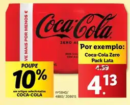 Lidl Coca-Cola Zero Pack Lata promoção