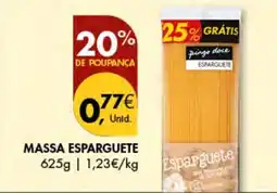 Pingo Doce MASSA ESPARGUETE 625g promoção