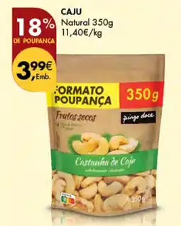 Pingo Doce CAJU Natural 350g promoção